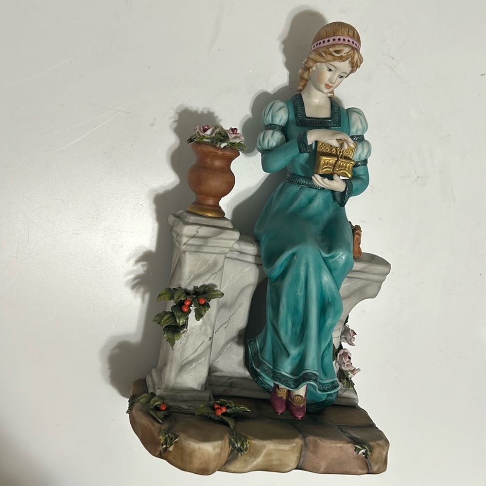 Antique Capodimonte Porcelain Figurine Statuette Italy